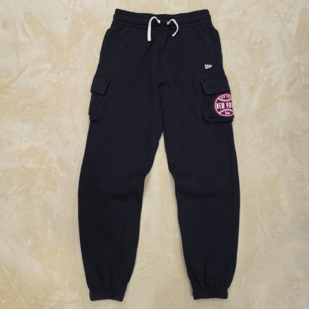 New Era Lifestyle Cargo Joggers Navy Blue Sweatpants Mens Size S 60416407